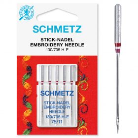 Ompelukoneneula Schmetz Embroidery 130/705 H-E 5kpl