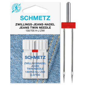 Ompelukoneneula Schmetz Jeans twin needle 130/705 H-J ZWI 4,0mm/100 1kpl