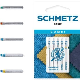 Ompelukoneneula Schmetz Basic Combi lajitelma 5kpl